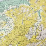 Old map of France from 1950 43x43cm