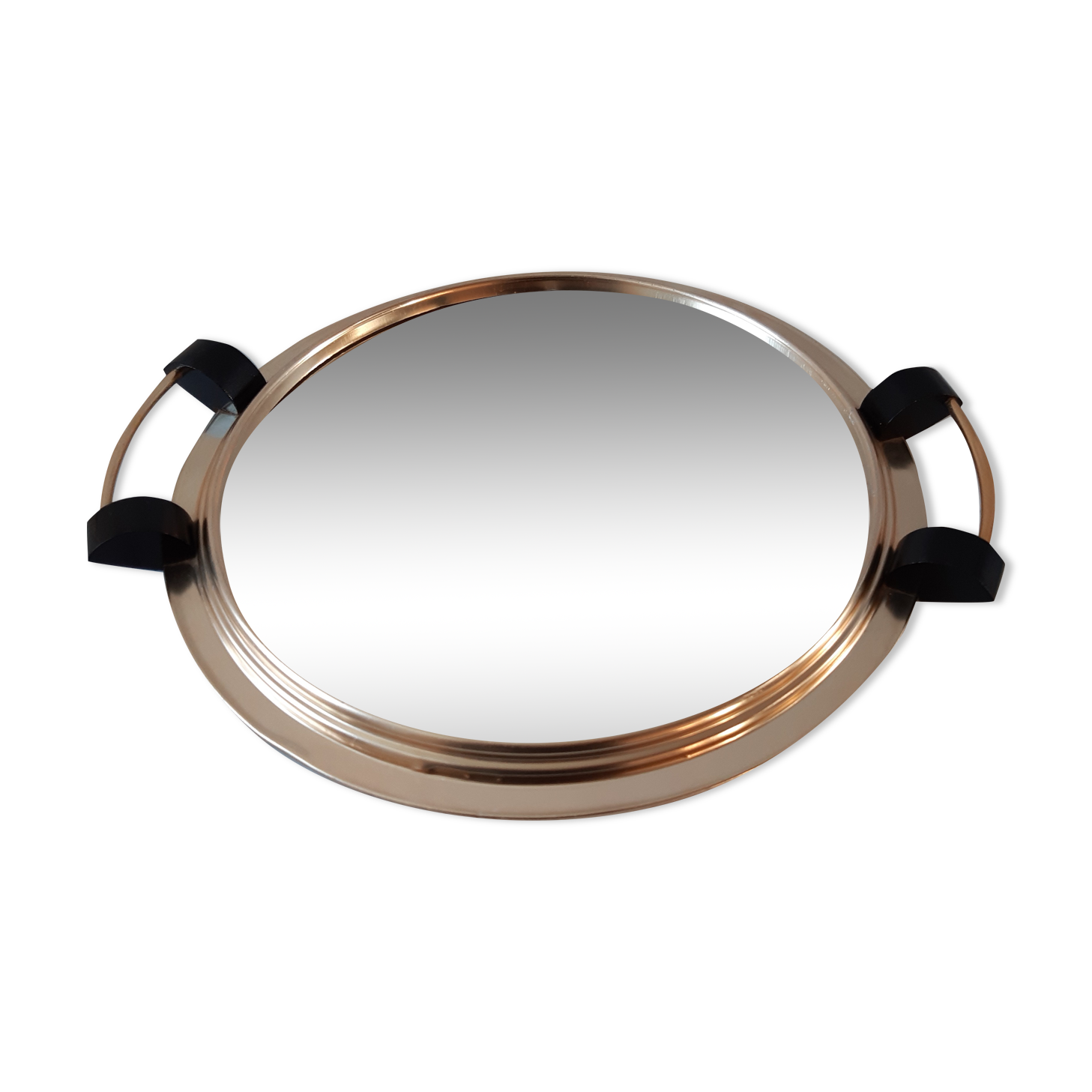 50s brass mirror top
