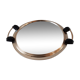 Plateau miroir en laiton années 50