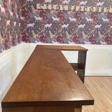 Large oak corner bookcase, 1950s design.