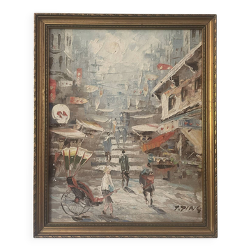 Huile sur bois orientaliste