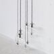 Chromium waterfall chandelier chromed by Raak holland 70