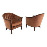Set of 2 Scandinavian "Fabiola" Armchairs, Bröderna Andersson, Sweden, 1960