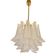 Contemporary Murano Style Glass "Sella" Chandelier with 24k Gold Metal Frame