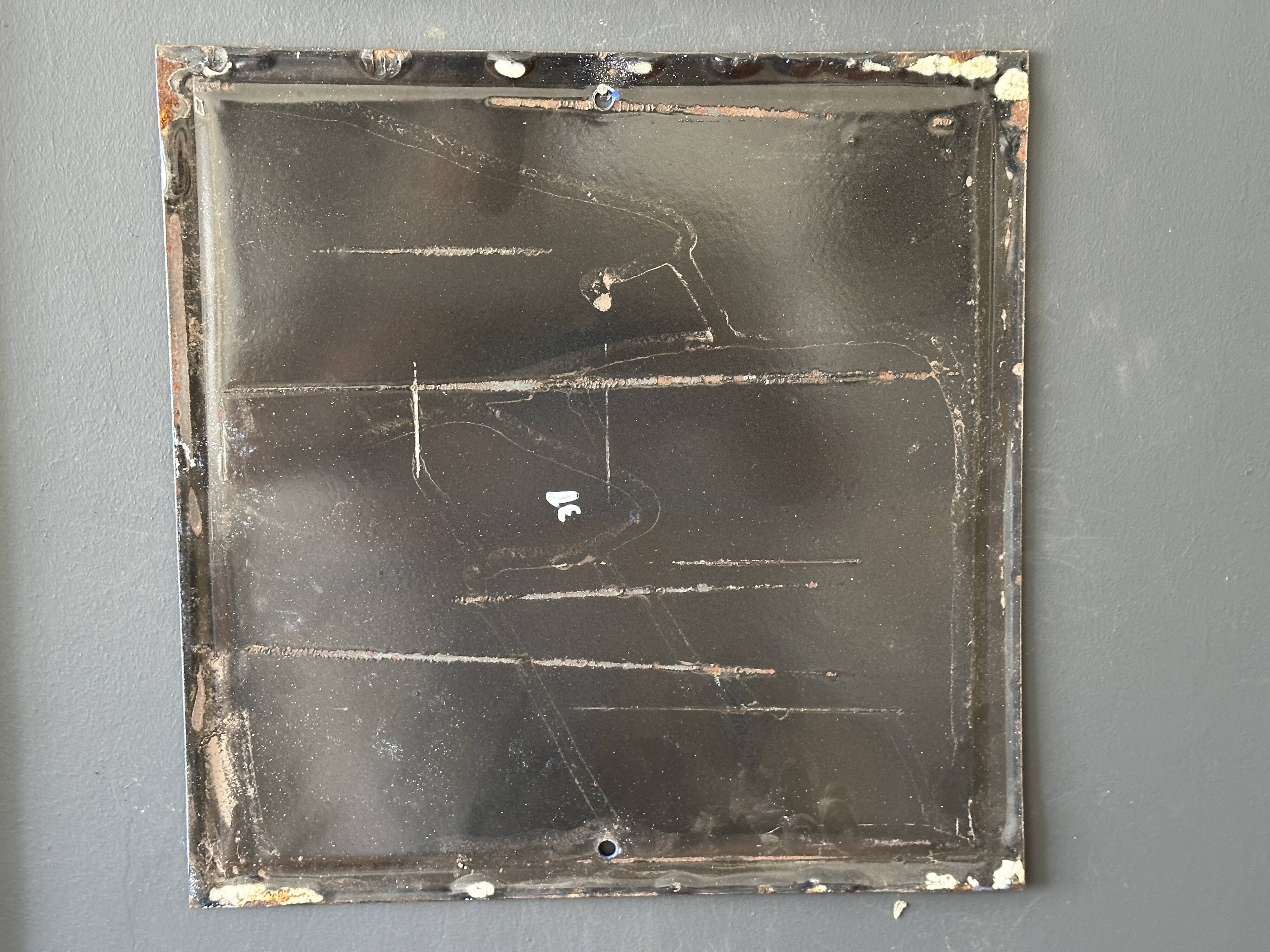 Vintage Europe Industrial Enamel Sign Decoration Architecture