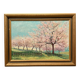 Oil on canvas trees in bloom 20th century by J. Vuillet 1987