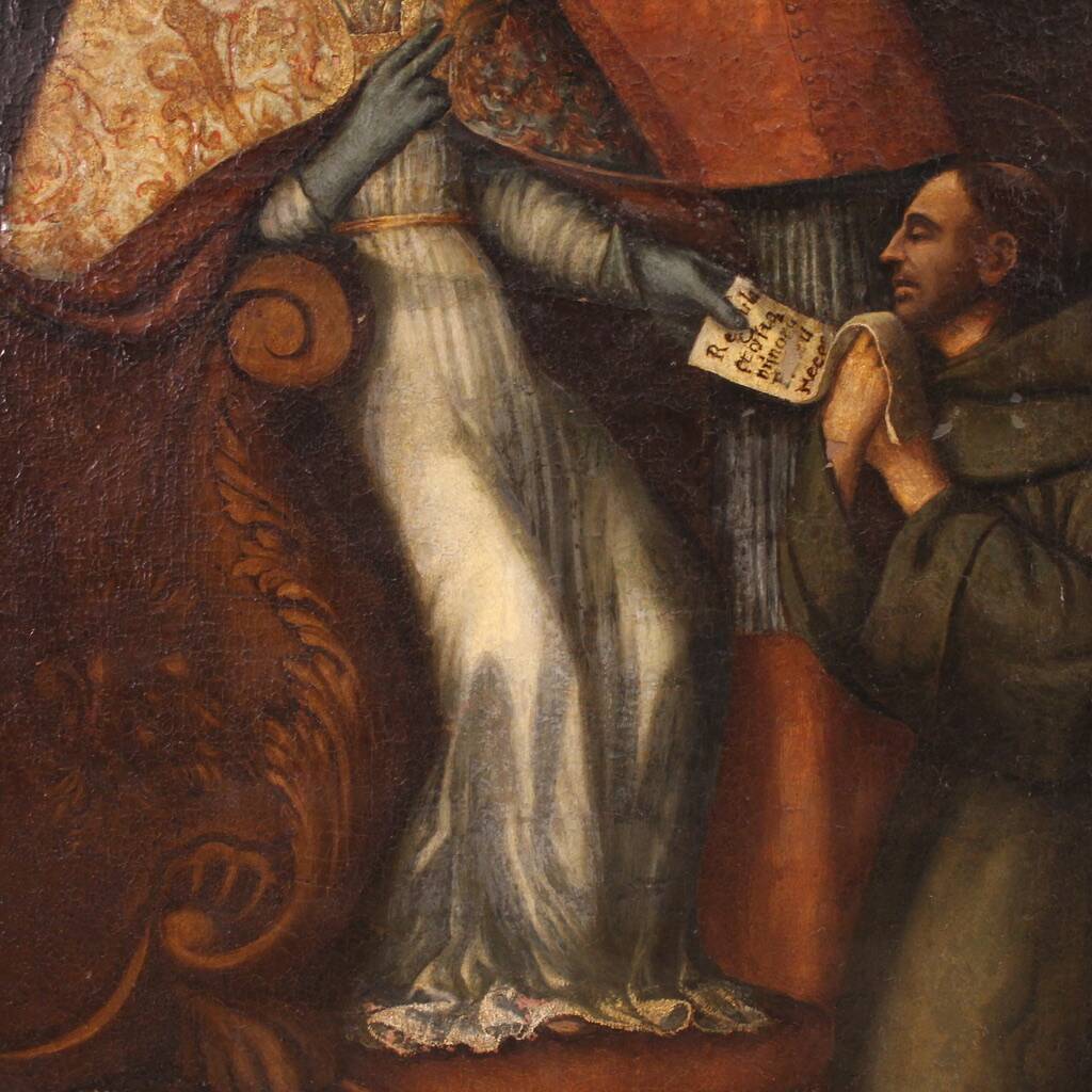 Great 17th century painting, Innocent III confirms the Franciscan Rule