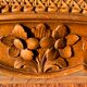Double cherry wood headboard Louis XV style
