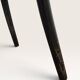 Curved black lacquered wooden armchair in Thonet style