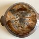 Country dish in glazed terracotta folk art early 20th