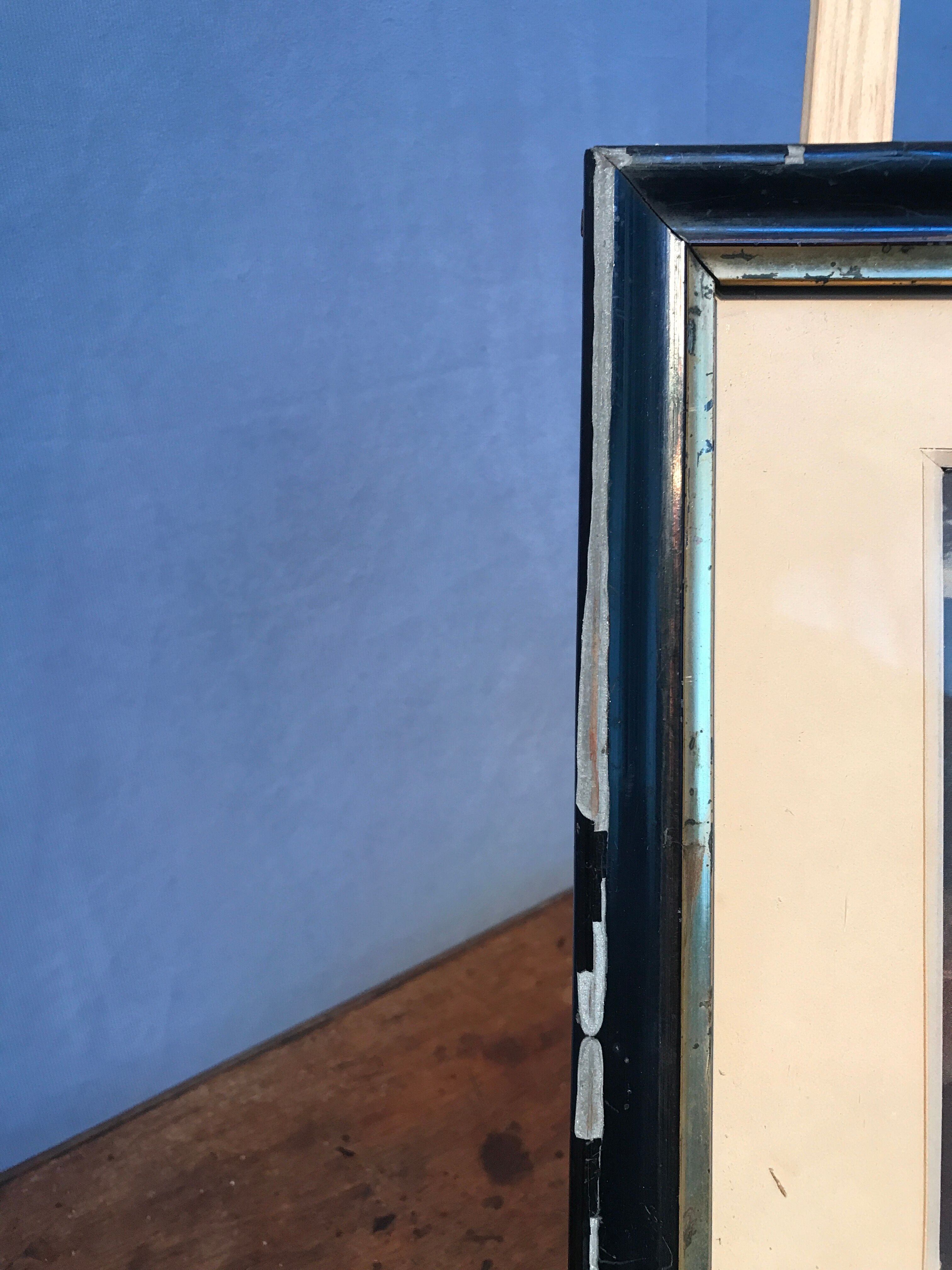 Lithograph of a woman lying in the forest