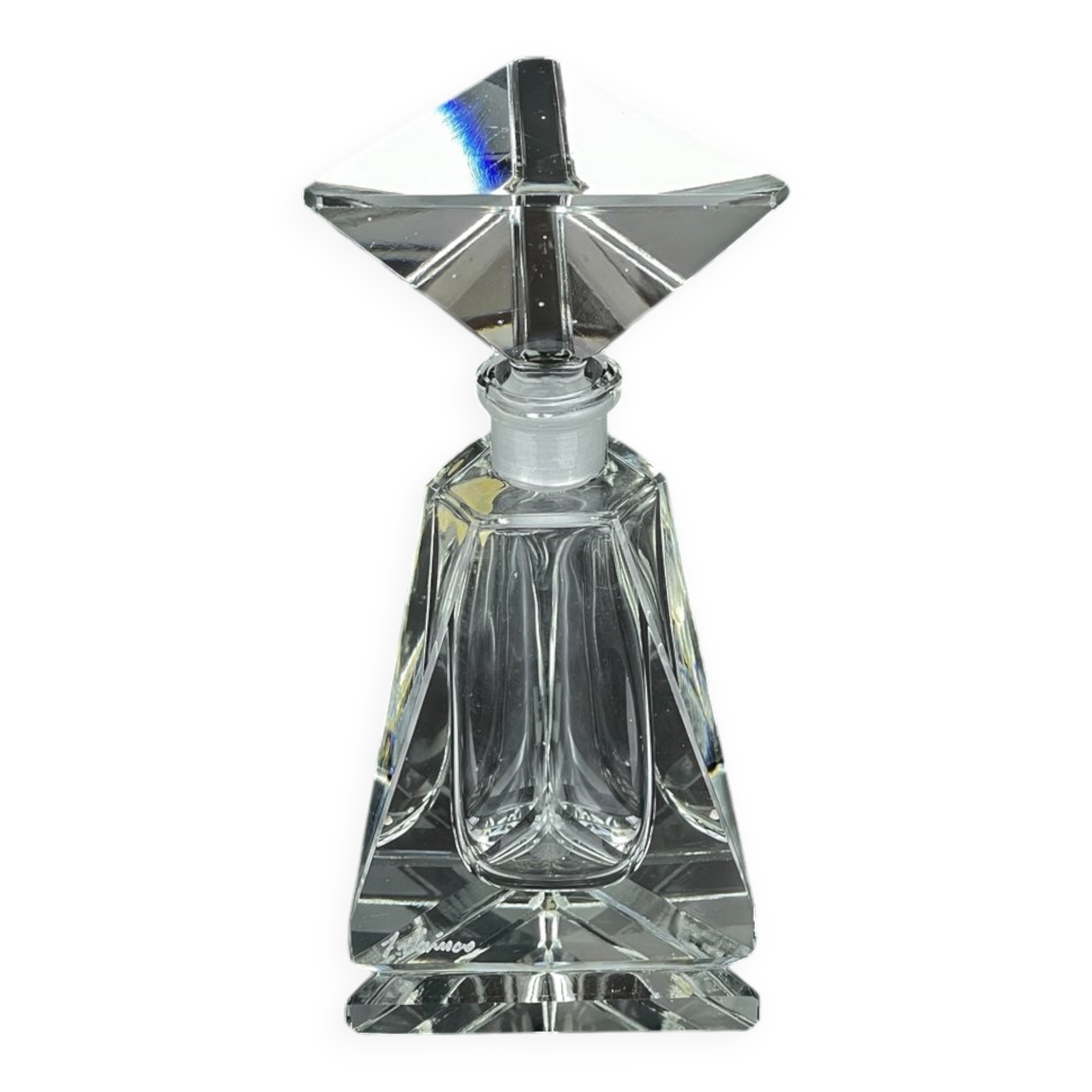 Vintage crystal perfume bottle by Italo Varisco for Varisco, 1960s.