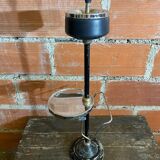 Ashtray on Stand + Tray + Metal Magazine Rack in Black + Vintage Chrome