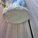 Vintage sculptural stoneware vase 25 cm brutalist signed