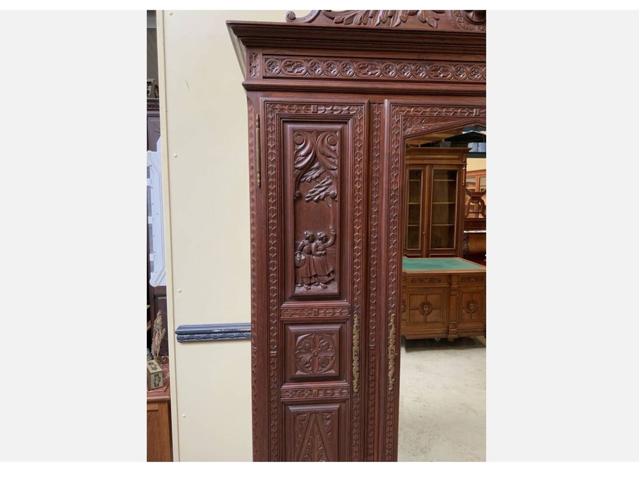 Antique wardrobe, coat cupboard