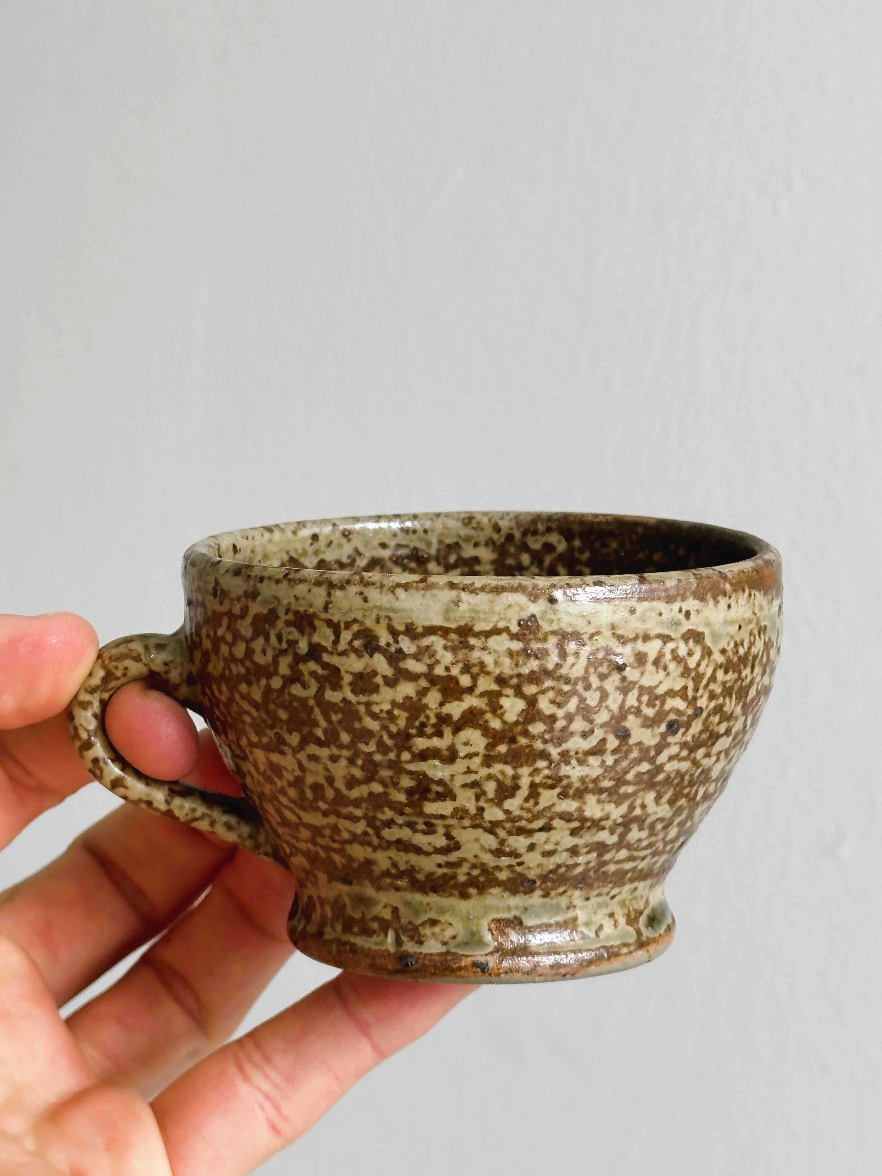 Set of 3 rustic handmade ceramic mugs