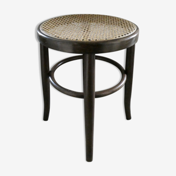 Tabouret de bistrot en bois et cannage