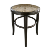 Tabouret de bistrot en bois et cannage