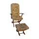 Adjustable vintage relaxing chair and ottoman sound