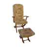 Adjustable vintage relaxing chair and ottoman sound