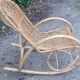 Rocking-chair rocking and armrests in vintage 60 year rattan