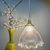 Vintage holophane glass lampshade pendant light