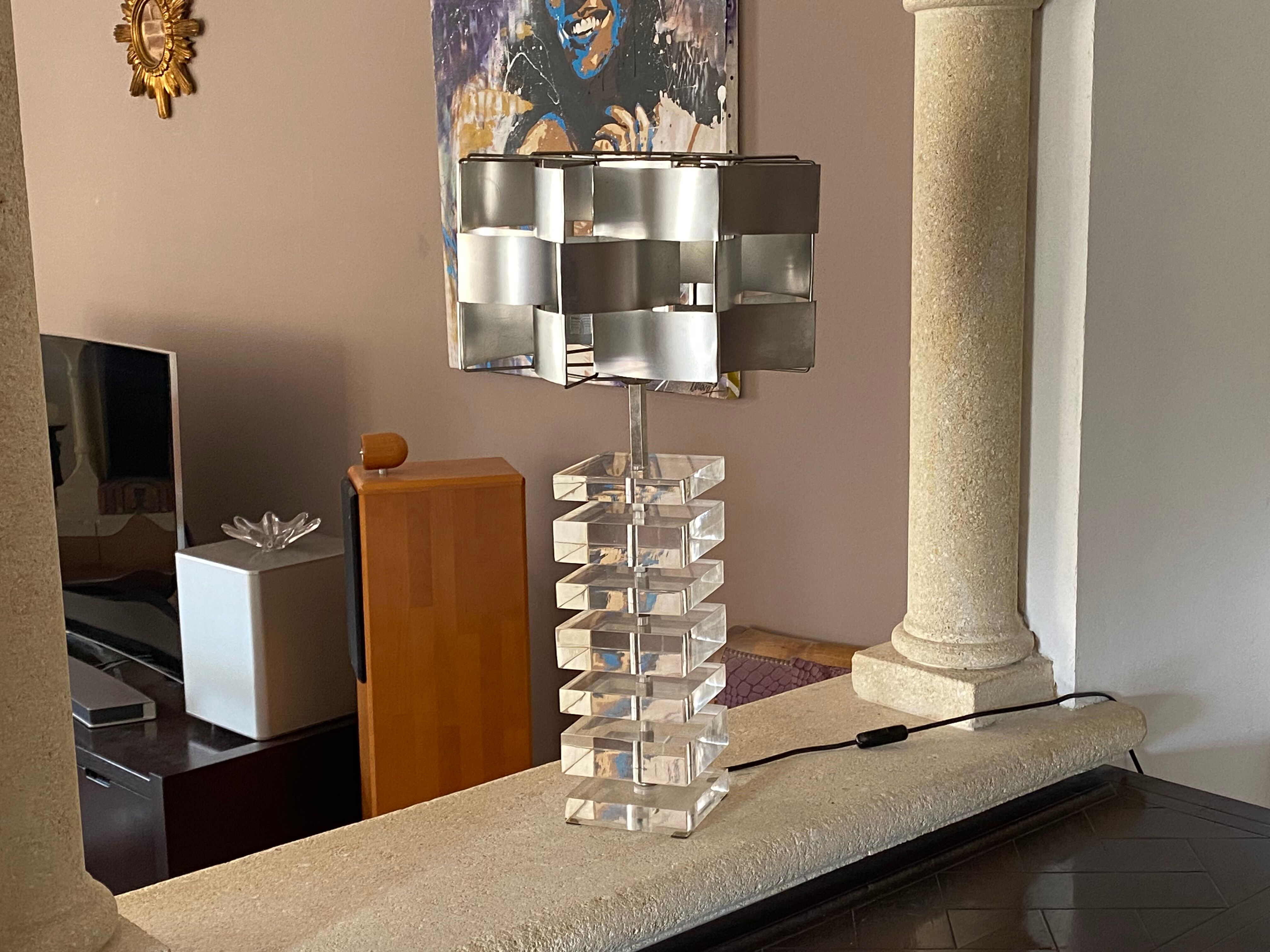 Betelgeuse lamp and lampshade by Max Sauze, 1970
