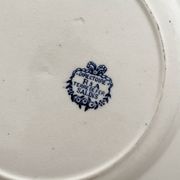 2 antique flat plates made of ironstone "Directoire" Salins