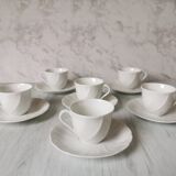 Porcelain cups and saucers Limoges Bernardaud