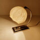 Table lamp art deco bauhaus, vintage 30s, opaline pink chrome