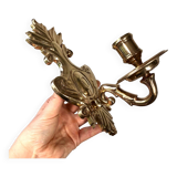 Brass wall candle holder