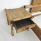 Lit 2 places en bambou et tables de nuit assorties