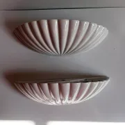 Shell-shaped ceramic wall light Italian