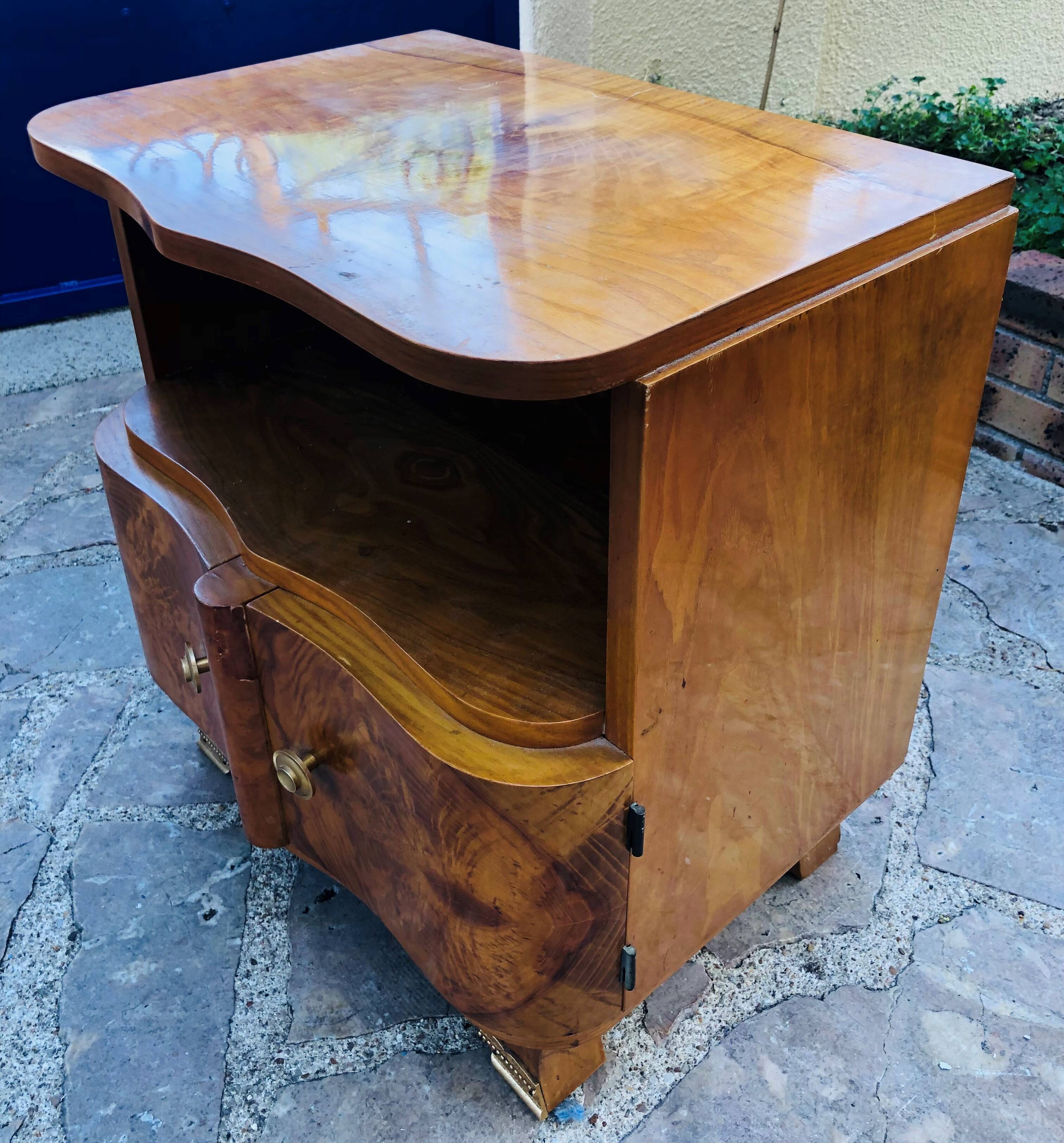 Pair of art deco bedside tables