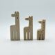 Ensemble de trois sculptures animales vintage en travertin italien
