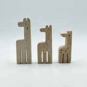 Set of Three Vintage Italian Travertine Animal Sculptures