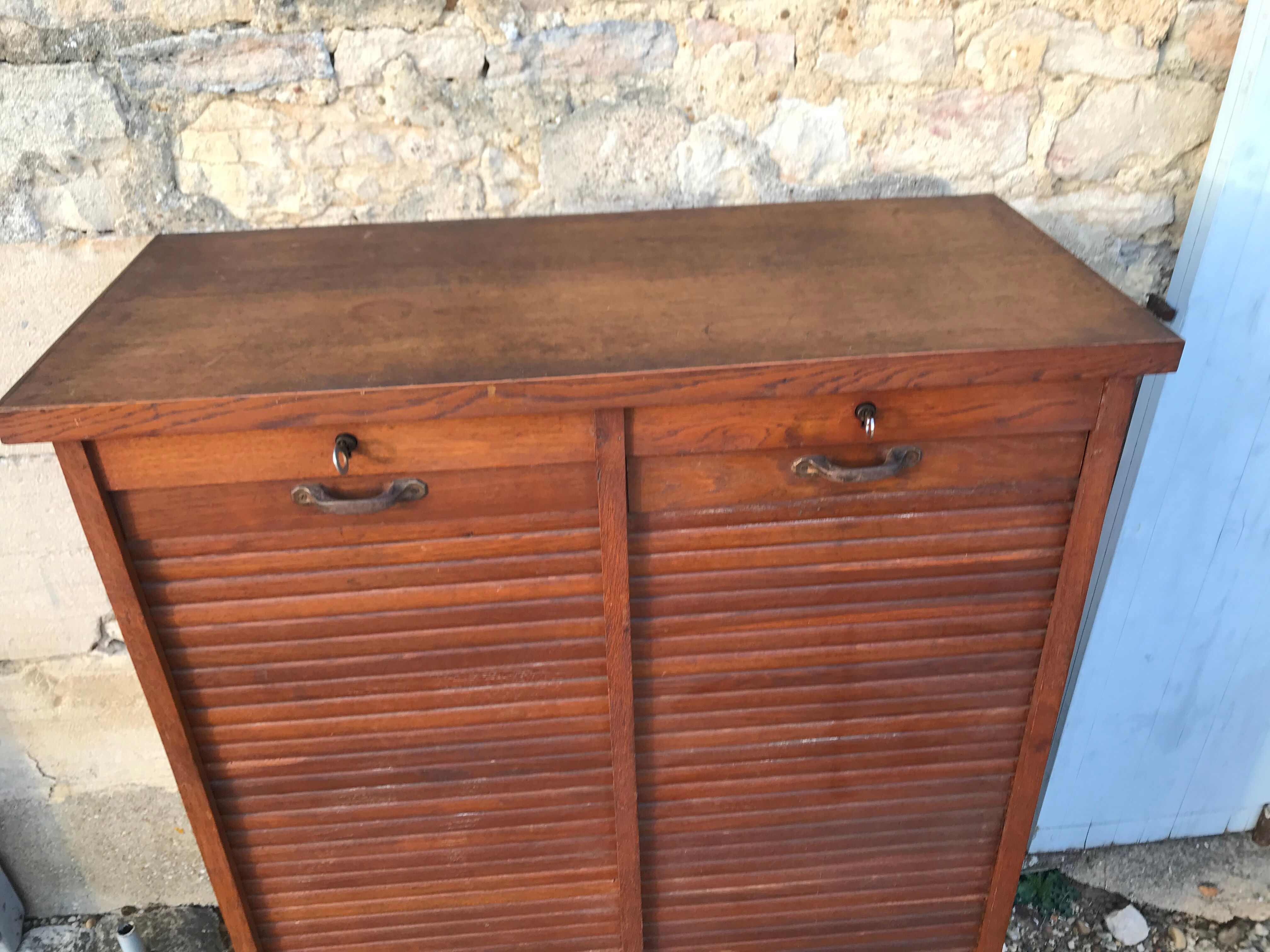 Wooden filing cabinet