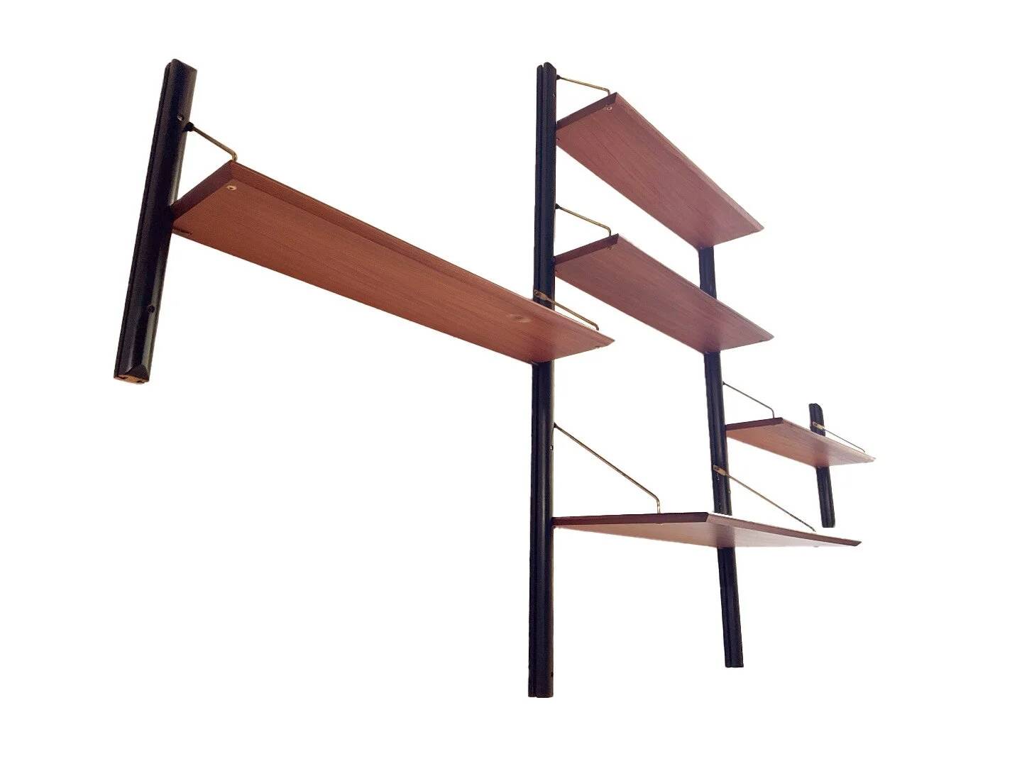 Vintage 3-piece wall unit with desk by Louis van Teeffelen
