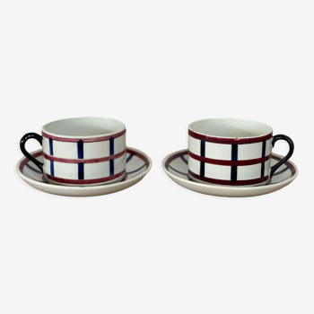 Duo de tasses anciennes Montereau