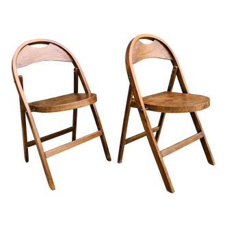 Pair of folding chairs B751 from Thonet