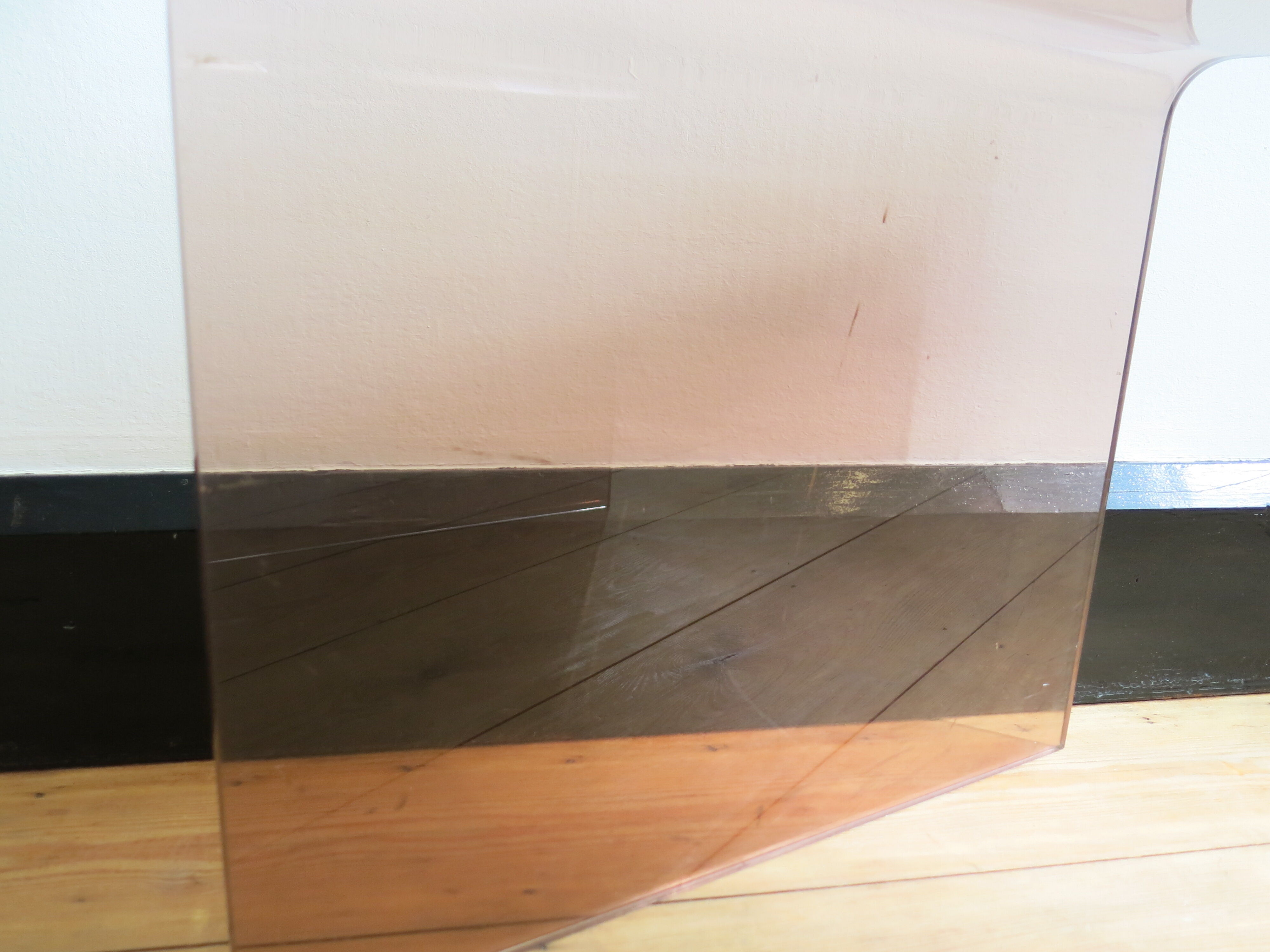 Plexi nesting tables by Michel Dumas