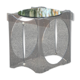Bedside side table, plexiglass end table Vintage 1970 space age