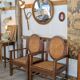 Pair of cane wood armchairs from the early 20th century.