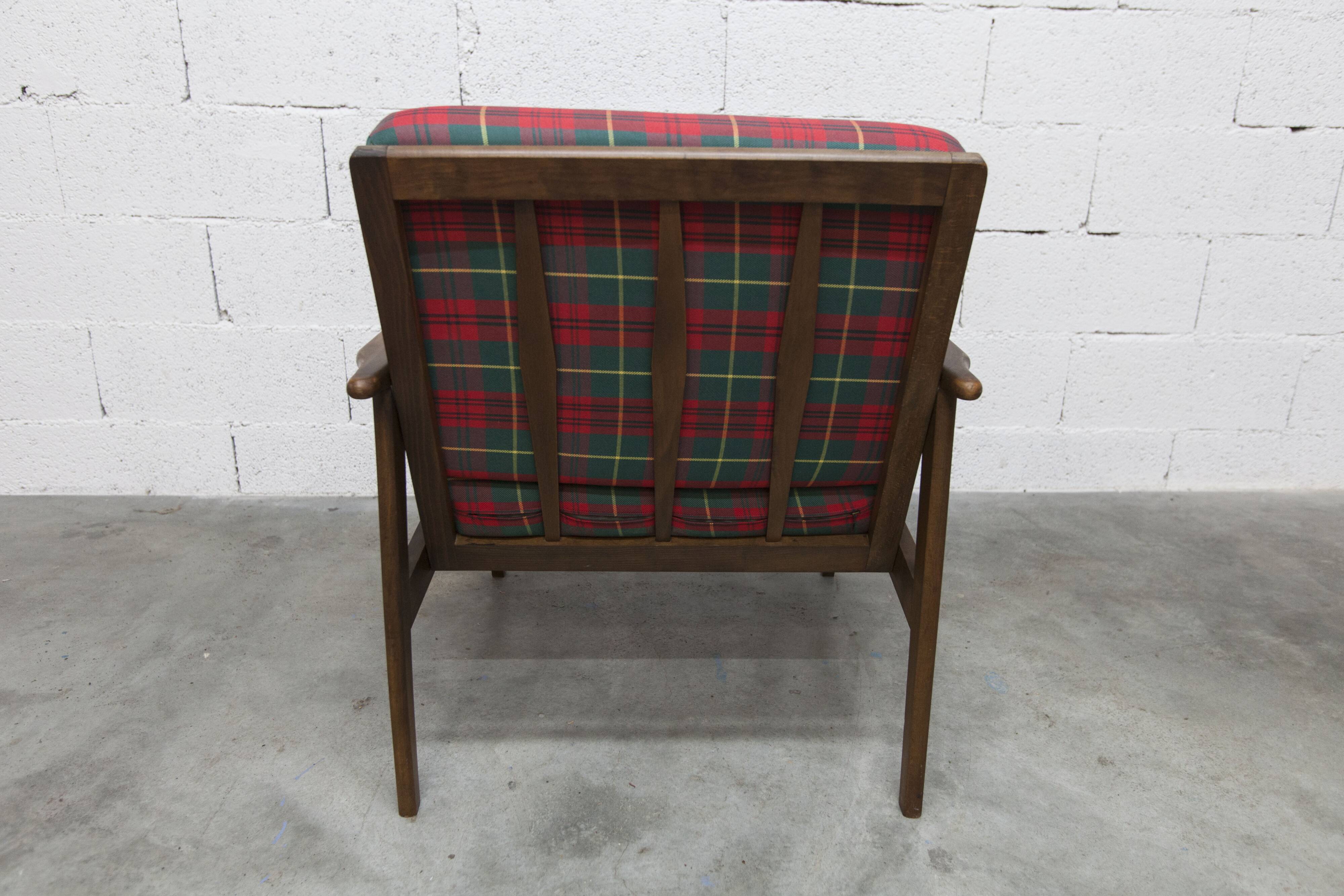 Scandinavian teak armchair, 1960s, Scottish style, collapsible