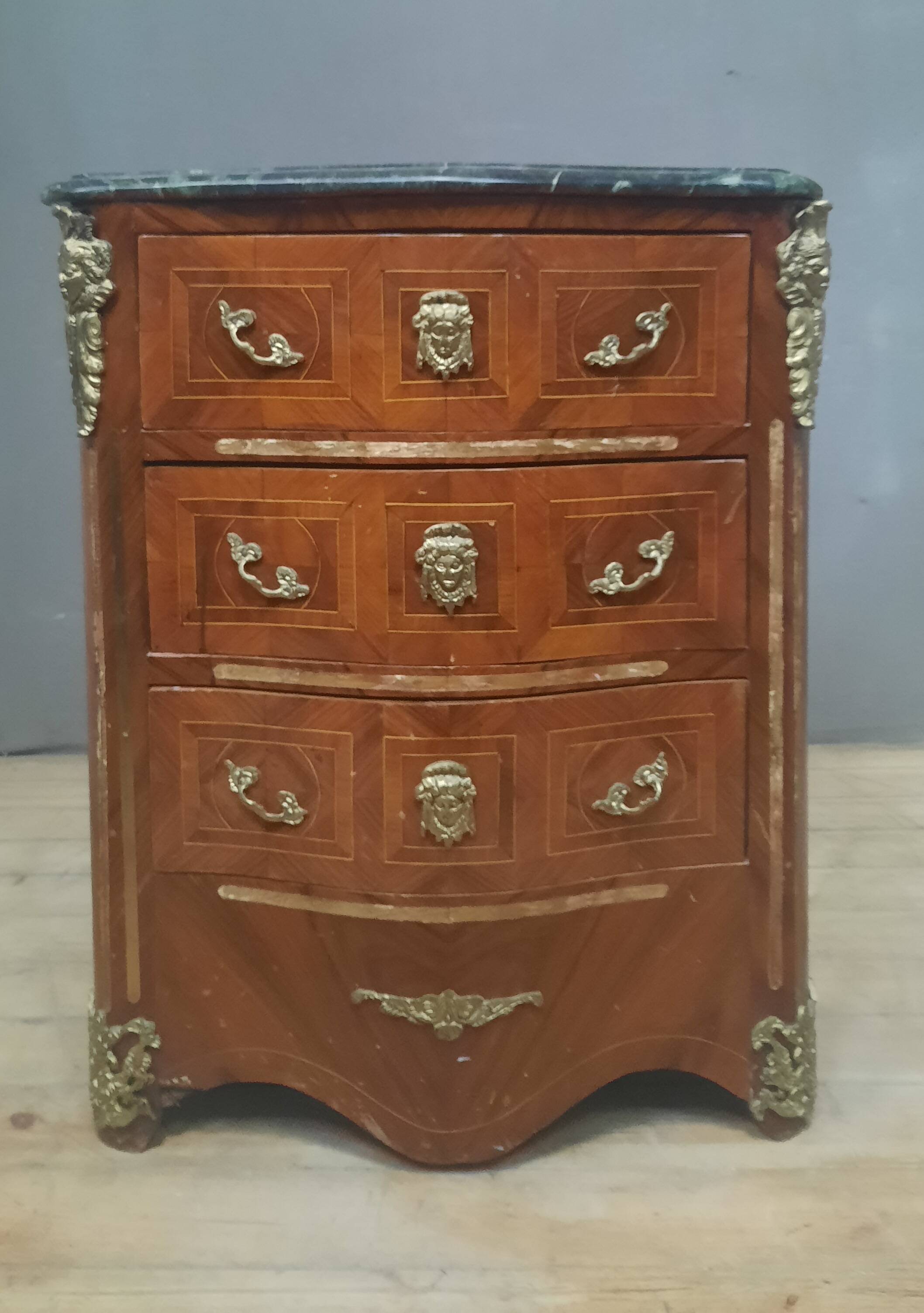 Louis XIV style marquetry chest of drawers
