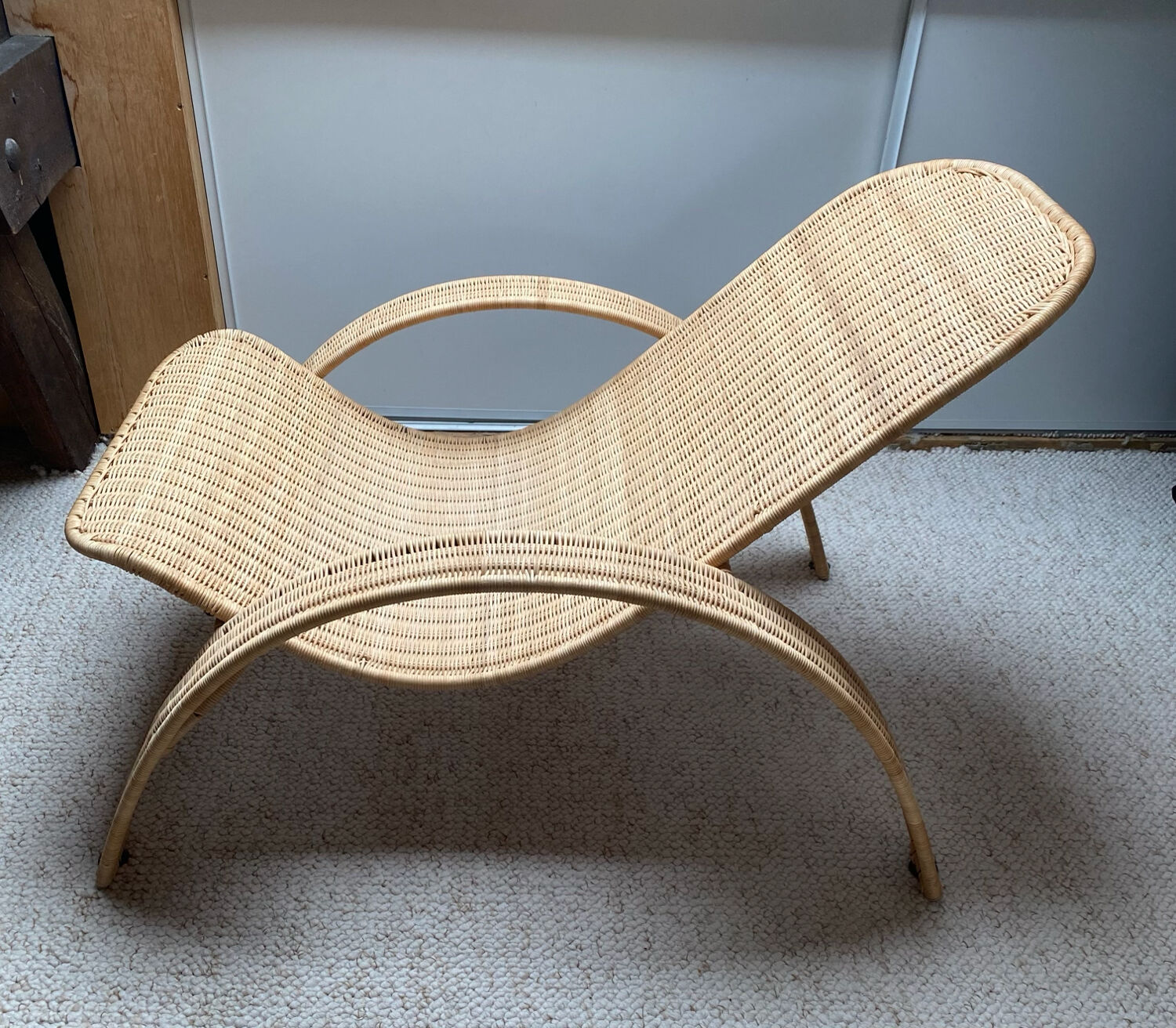 Pair of wicker armchairs