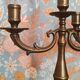 Pair of antique gilded brass candlesticks