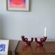 2 vintage Bordeaux ceramic candle holders