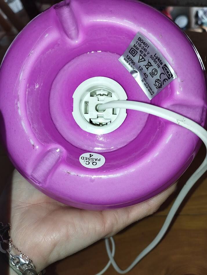 Ikea lytka lamp – fuchsia pink – scandinavian design