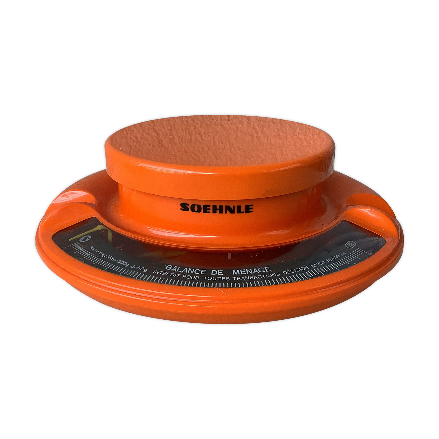 Orange kitchen scale space age Soehnle Germany